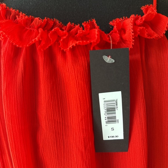 Banana Republic Red Pleated Tiered Maxi Dress - Picture 5 of 6